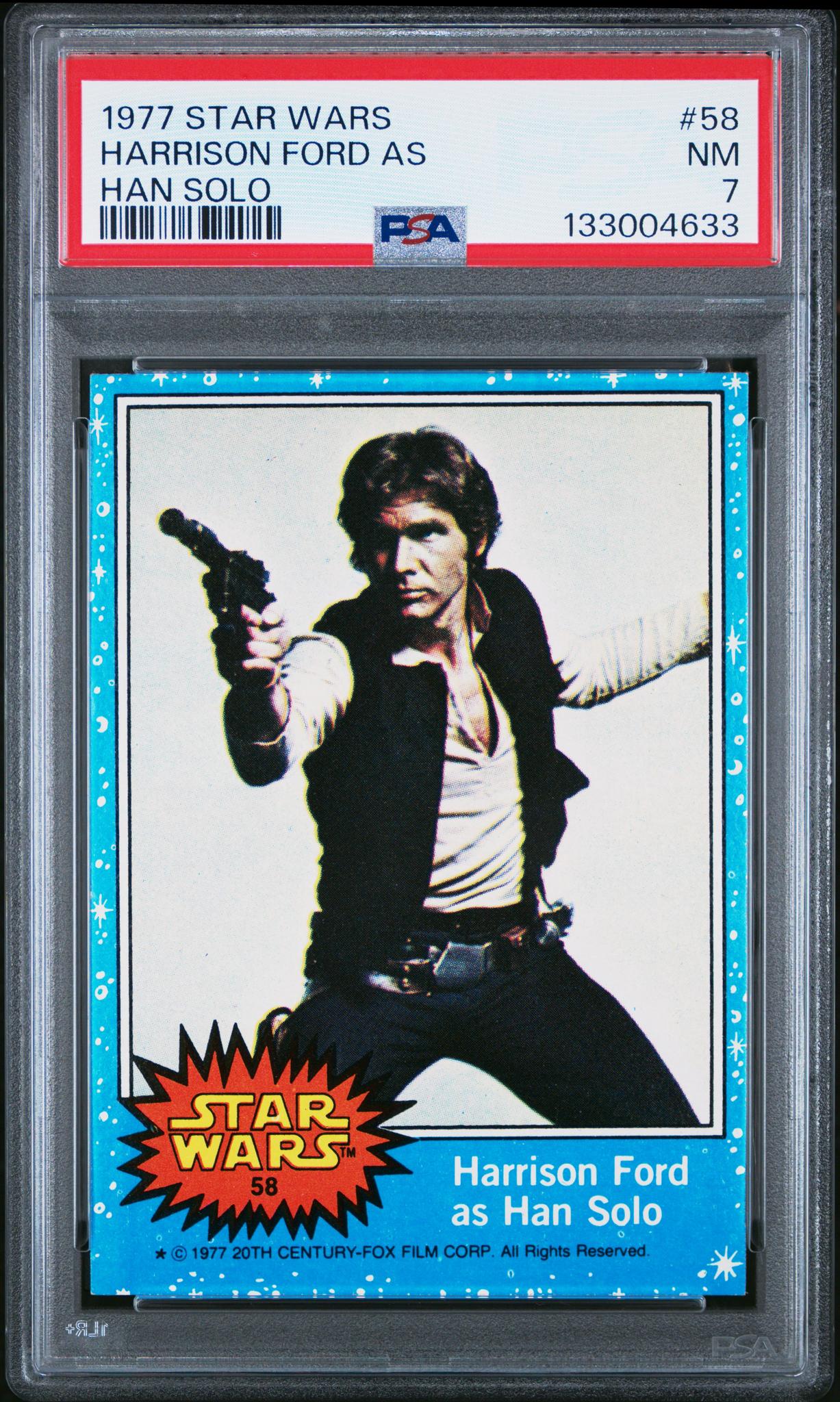 1977 Star Wars Harrison Ford #58 PSA 7