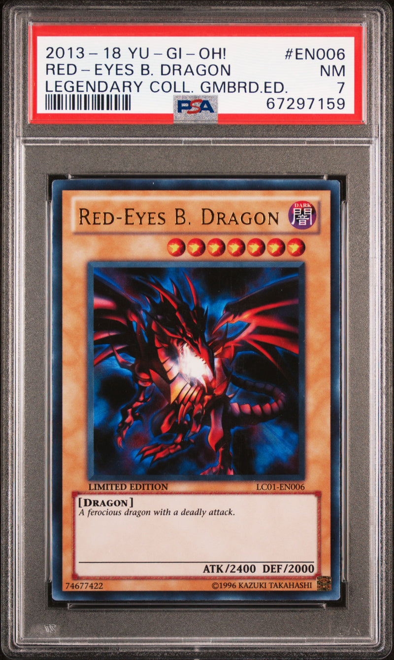 2013 Yu-Gi-Oh! Legendary Collection Gameboard Edition Red-Eyes Black Dragon #EN006 PSA 7