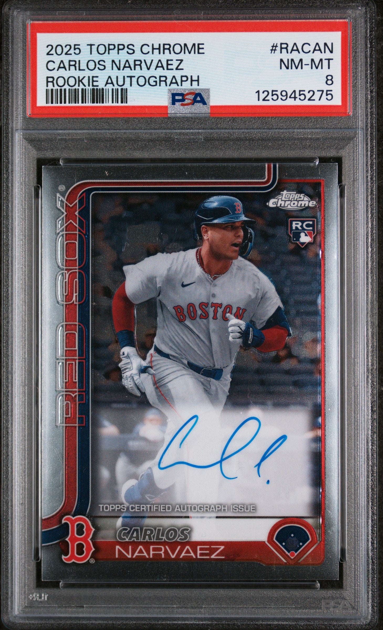 2025 Topps Chrome Carlos Narvaez #RA-CAN PSA 8