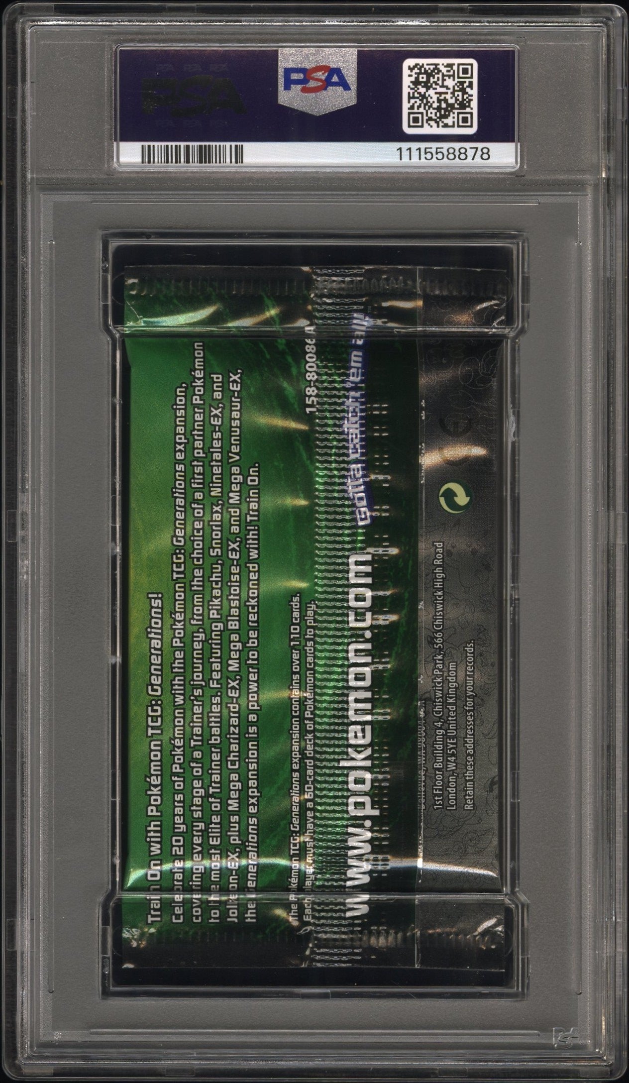 2016 Pokemon Usa, Inc. Generations Foil Pack Venusaur Foil Pack PSA 9
