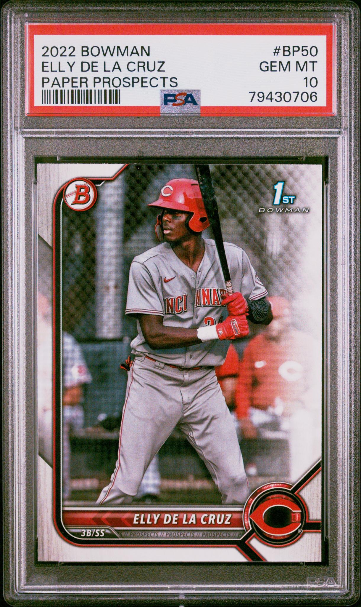 2022 Bowman Paper Prospect Elly De La Cruz #BP50 PSA 10