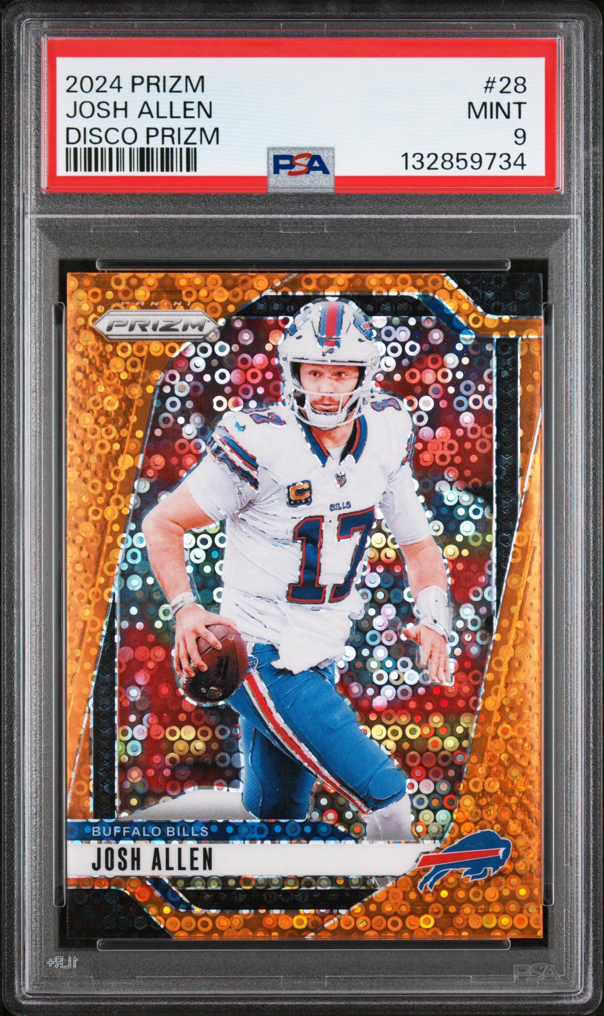 2024 Panini Prizm Disco Josh Allen #28 PSA 9