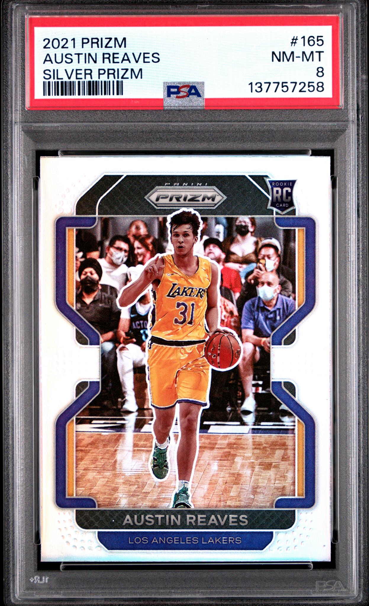 2021 Panini Prizm Silver Prizm Austin Reaves #165 PSA 8