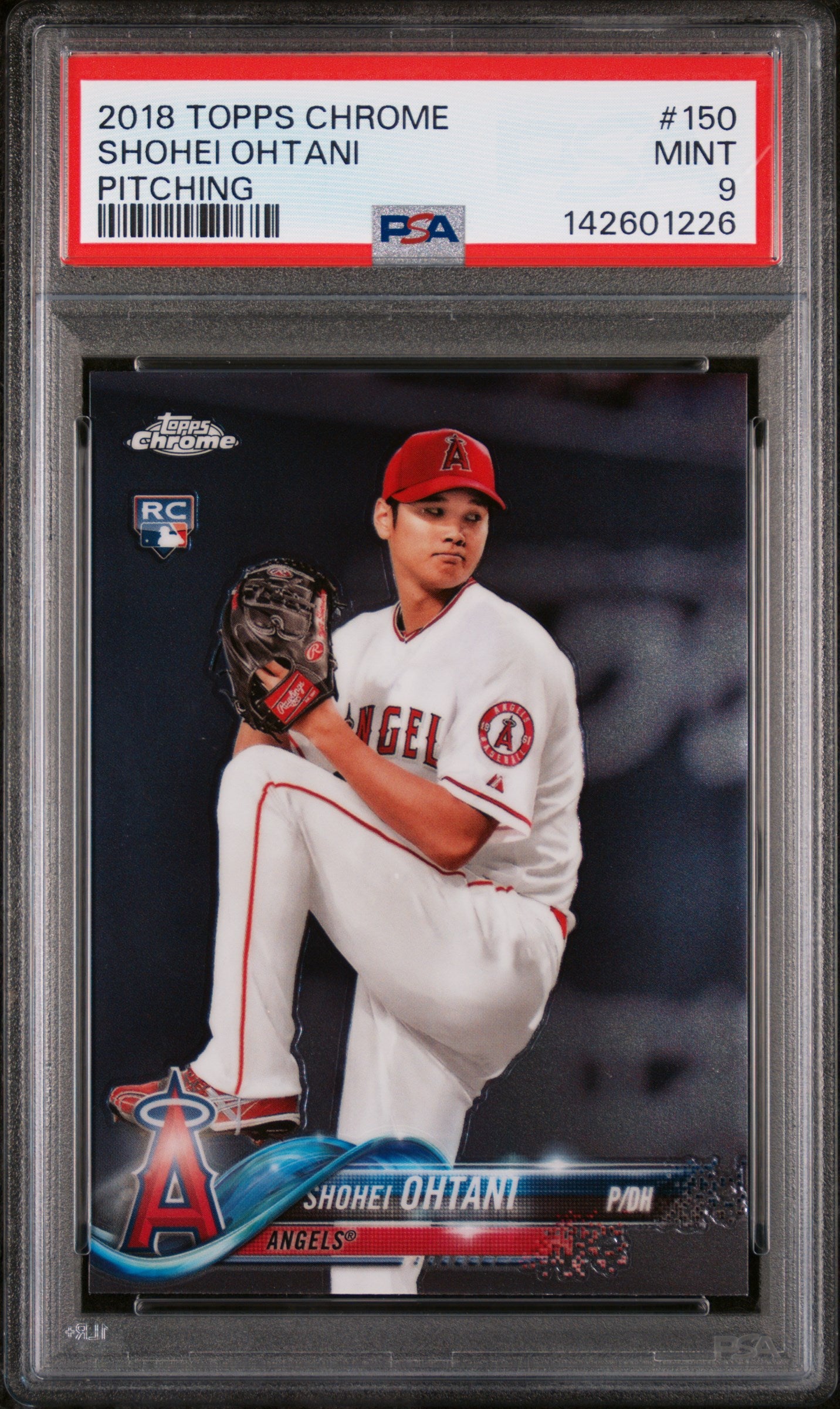 2018 Topps Chrome Pitching Shohei Ohtani #150 PSA 9