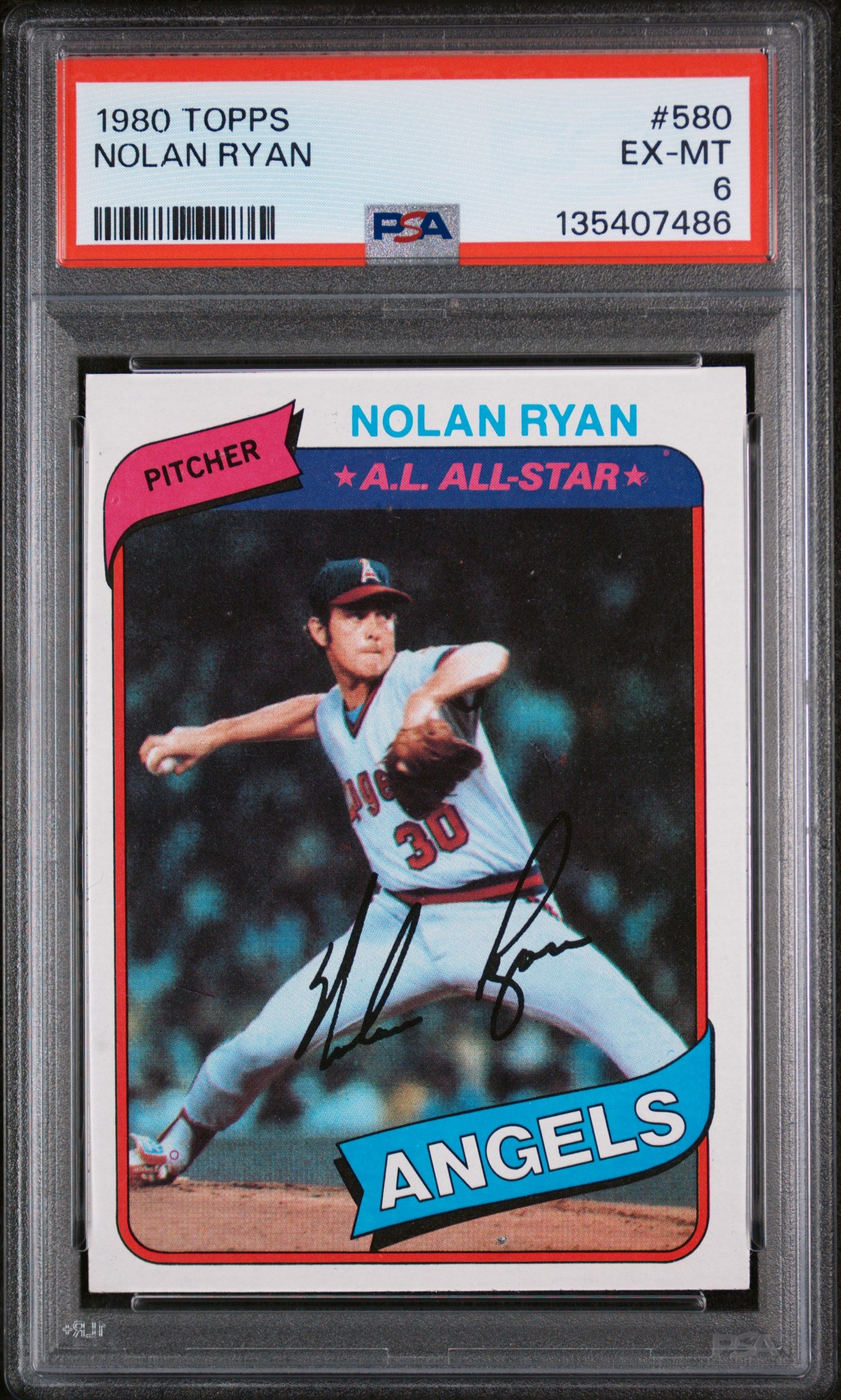 1980 Topps Nolan Ryan #580 PSA 6