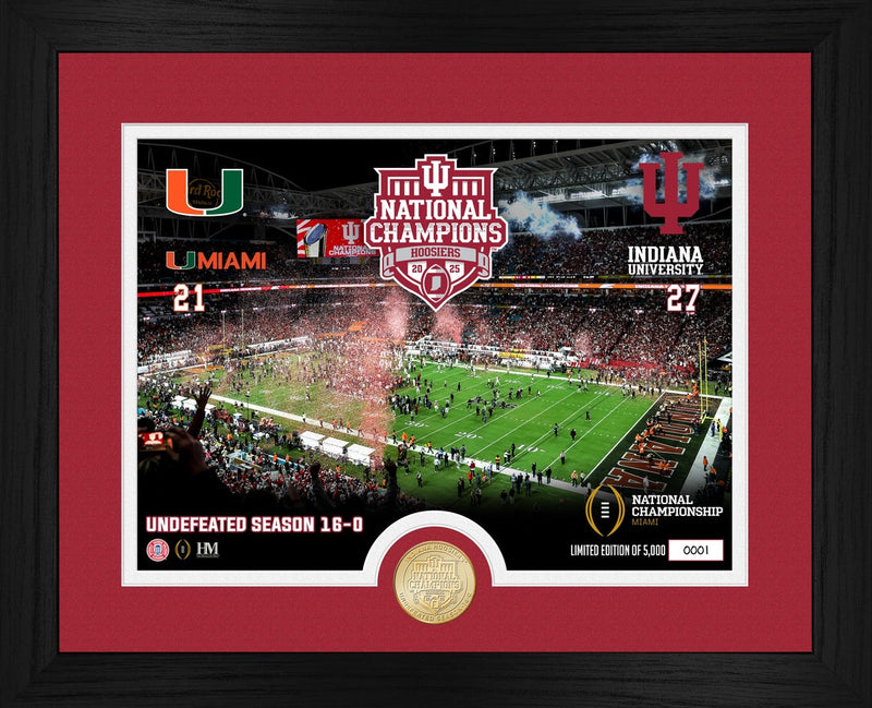 Highland Mint Indiana Hoosiers 2025-26 CFP National Champions Bronze Coin Photo Mint - Limited Edition /5,000