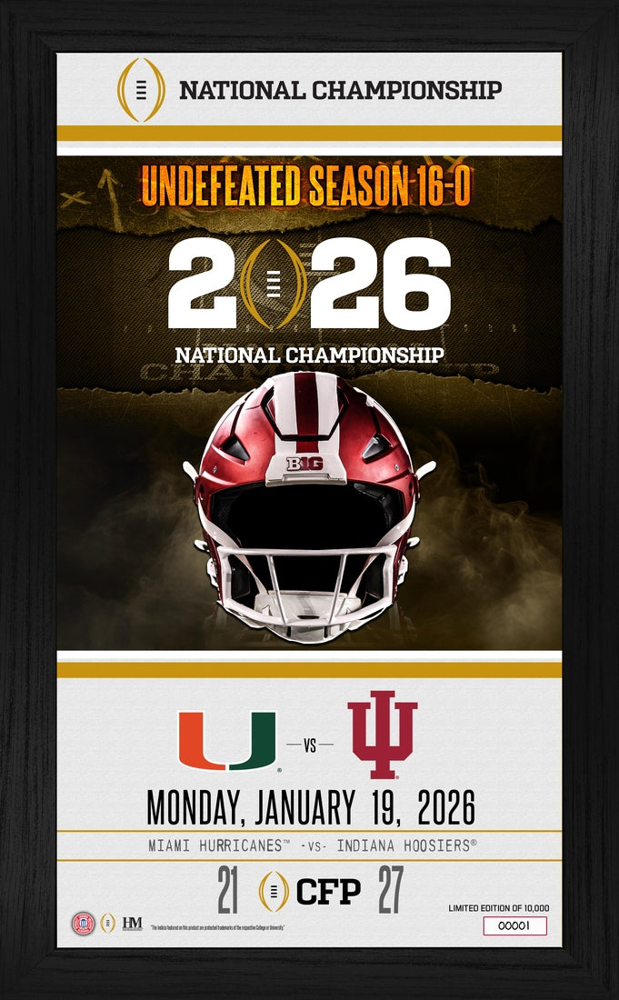 Highland Mint Indiana University 2025-26 CFP National Champions Game Day Frame - Limited Edition /10,000