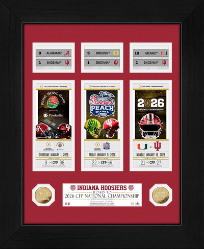 Highland Mint Indiana Hoosiers 2025-26 CFP National Champions Deluxe Road to Championship Photo Mint - Limited Edition /