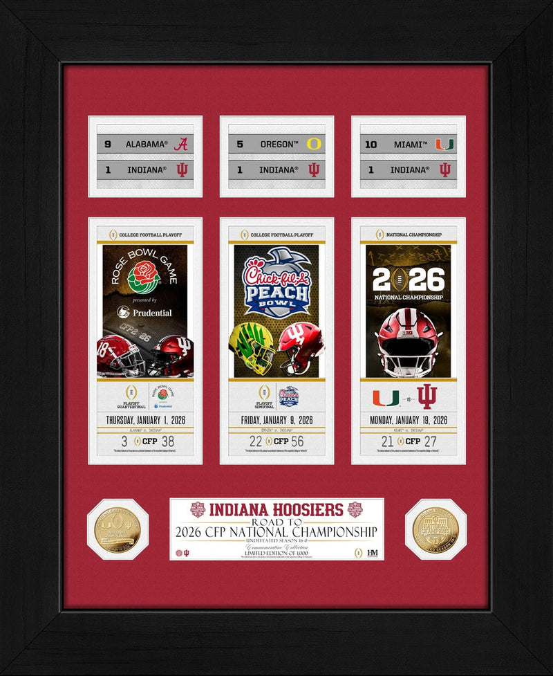 Highland Mint Indiana Hoosiers 2025-26 CFP National Champions Deluxe Road to Championship Photo Mint - Limited Edition /
