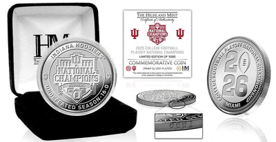 Highland Mint Indiana University 2025-26 CFP National Champions Silver Plated Coin - Limited Edition /5,000