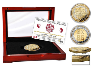 Highland Mint Indiana University 2025-26 CFP National Champions Two-Tone Coin - Limited Edition /1,000