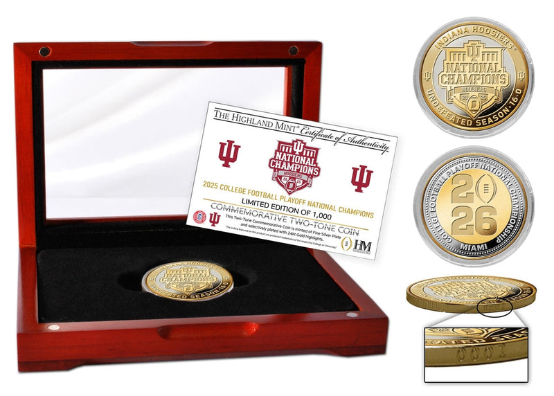 Highland Mint Indiana University 2025-26 CFP National Champions Two-Tone Coin - Limited Edition /1,000