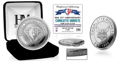Highland Mint Charlotte Hornets NBA 75th Anniversary Silver Coin - Limited Edition /5000