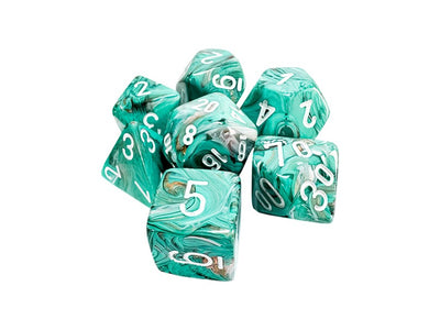 Chessex Mega-Hedral Marble Oxi-Copper/White 7-Die Set