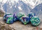 Chessex Mega-Hedral Festive Waterlily/White 7-Die Set