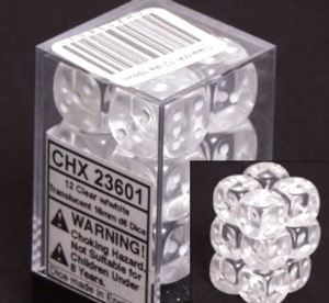 Chessex Translucent 16mm D6 Dice Block