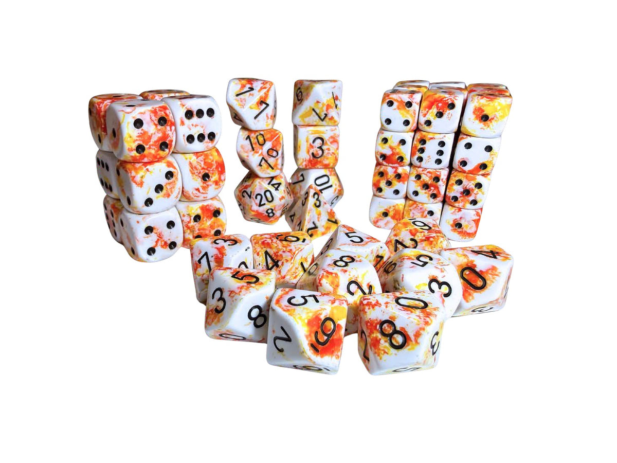 Chessex Brush Dice Sunrise 12mm Dice Block