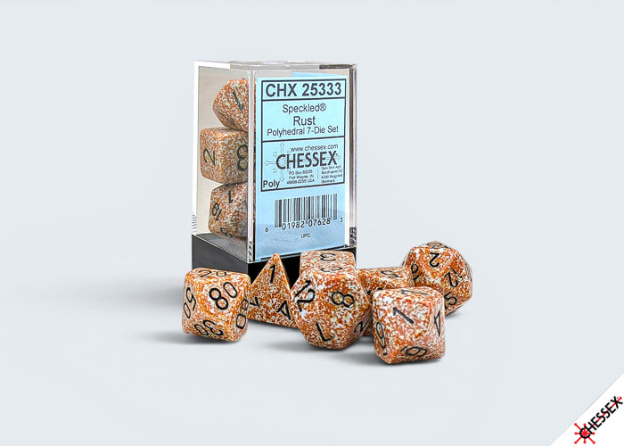 Chessex: 7CT Speckled Rust Polyhedral Dice Set (New)