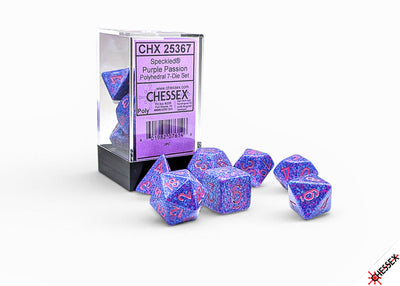 Chessex Speckled Purple Passion Polyhedral 7-Die Set