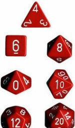Chessex: Opaque Red 7-Die Set