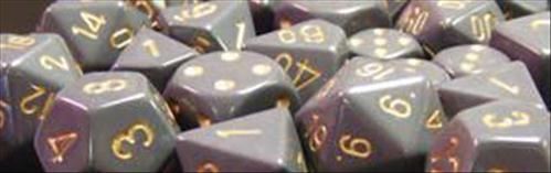 Chessex: Opaque Dark Grey/Copper 7-Die Set