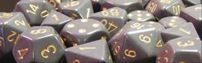 Chessex Opaque Dark Grey/Copper 7-Die Set