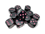 Chessex Opaque Black/Pink 16MM D6 Dice Block