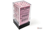 Chessex Opaque 16mm d6 Pastel Pink/black Dice Block(12 dice)