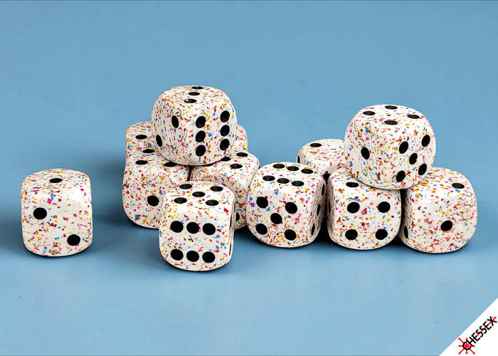 Chessex Speckled Birthday 16mm D6 Dice Block (12 Dice)