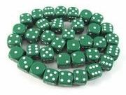 Chessex Opaque Green/White 12mm D6 Dice Block (36 Dice)