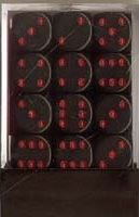 Chessex Opaque Red/Black 12mm D6 Dice Block