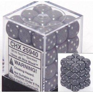 Chessex Speckled Hi-Tech 12mm D6 Dice Block