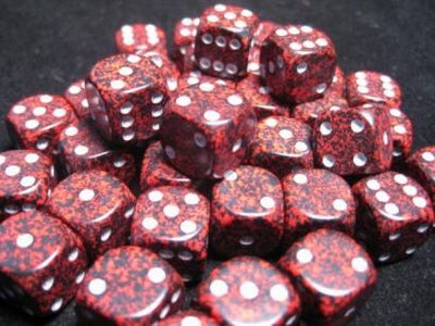 Chessex Speckled Silver Volcano 12mm D6 Dice Block (36 Dice)