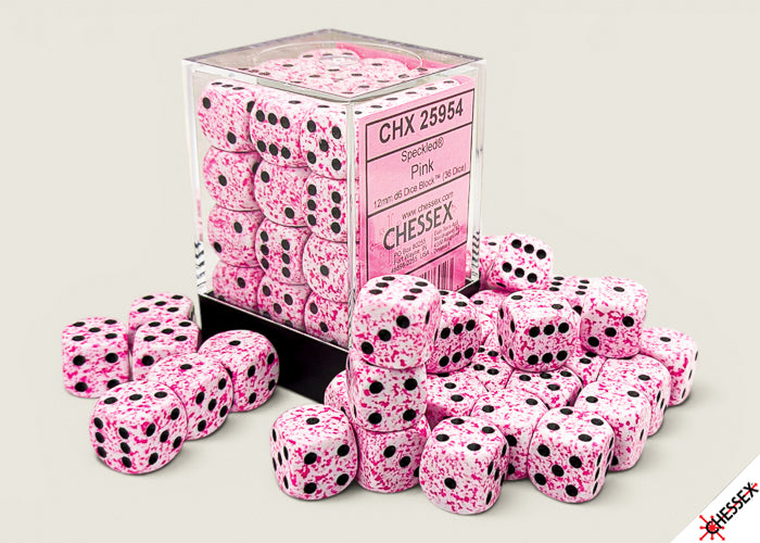 Chessex Speckled Pink 12mm D6 Dice Cube (36 Count)