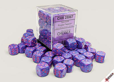 Chessex Speckled Purple Passion 12mm D6 Dice Block (36 Dice)