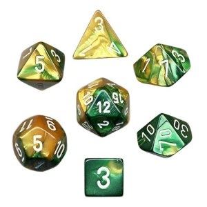 Chessex: Gemini Gold/Green 7-Die Set