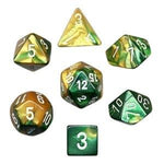 Chessex: Gemini Gold/Green 7-Die Set