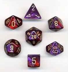 Chessex Gemini Purple-Red/Gold 7-Die Set