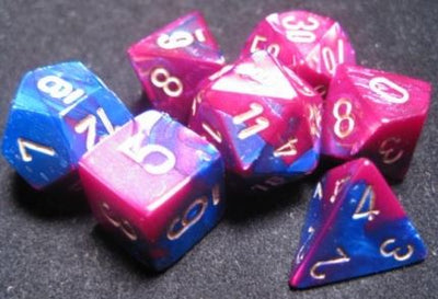 Chessex Gemini Blue-Purple/Gold Polyhedral 7-Die Set