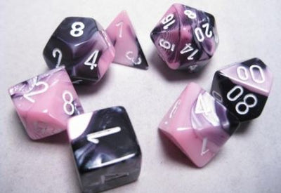 Chessex Gemini Black-Pink/White 7-Die Set