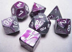 Chessex: Gemini Purple-Steel/White 7-Die Set