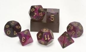 Chessex Gemini Black-Purple/Gold 7-Die Set