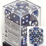 Chessex: Gemini Blue/Steel 16Mm D6 Dice Block
