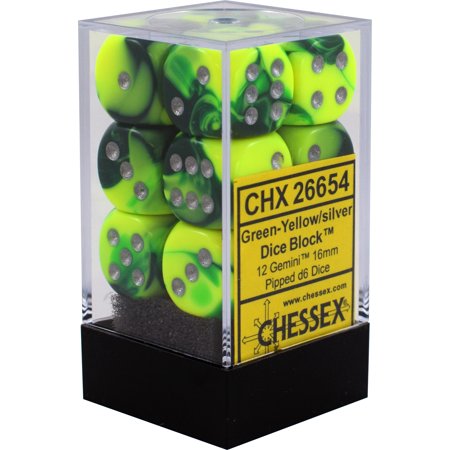 Gemini Green-Yellow With Silver 16Mm