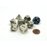 Metal Silver 7 Die Polyhedral Set