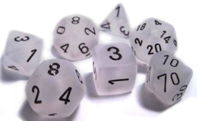Chessex Frosted Clear/Black 7-Die Set