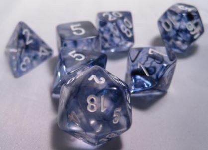 Chessex: Nebula Black/White 7-Die Set