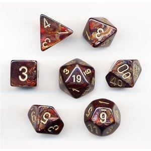 Chessex: Scarab Blue Blood/Gold 7-Die Set