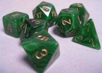 Chessex Vortex Green/Gold 7-Die Set
