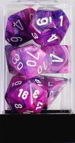 Chessex: Festive Violet/White 7-Die Set